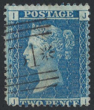 QV sg45 2d blue (J-I) plate 9 - fine used