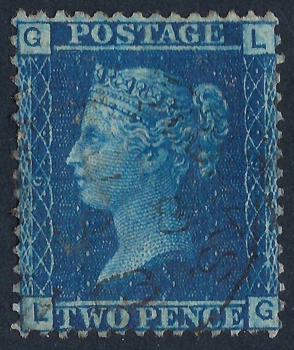 QV sg45 2d blue (L-G) plate 9 - good used