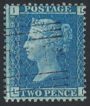 QV sg45 2d blue (L-I) plate 9 – fine used