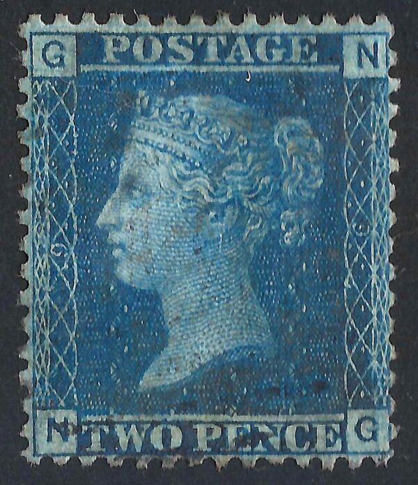 QV sg45 2d blue (N-G) plate 9 – fine used