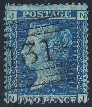 QV sg45 2d blue (N-J) plate 9 - good used