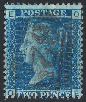 QV sg45 2d blue (O-E) plate 9 – good used
