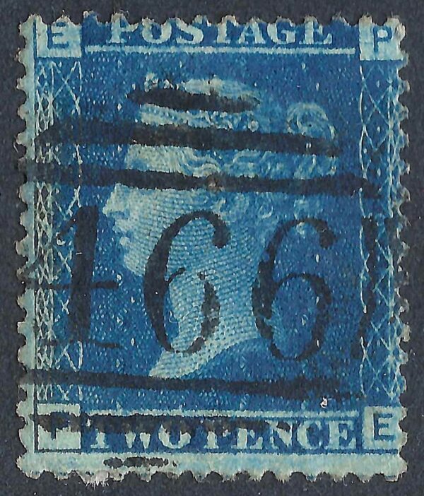 QV sg45 2d blue (P-E) plate 9 - good used