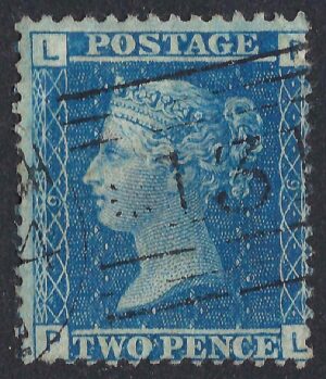 QV sg45 2d blue (P-L) plate 9 - good used