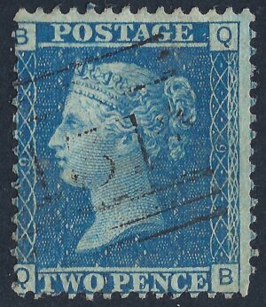 QV sg45 2d blue (Q-B) plate 9 - good used