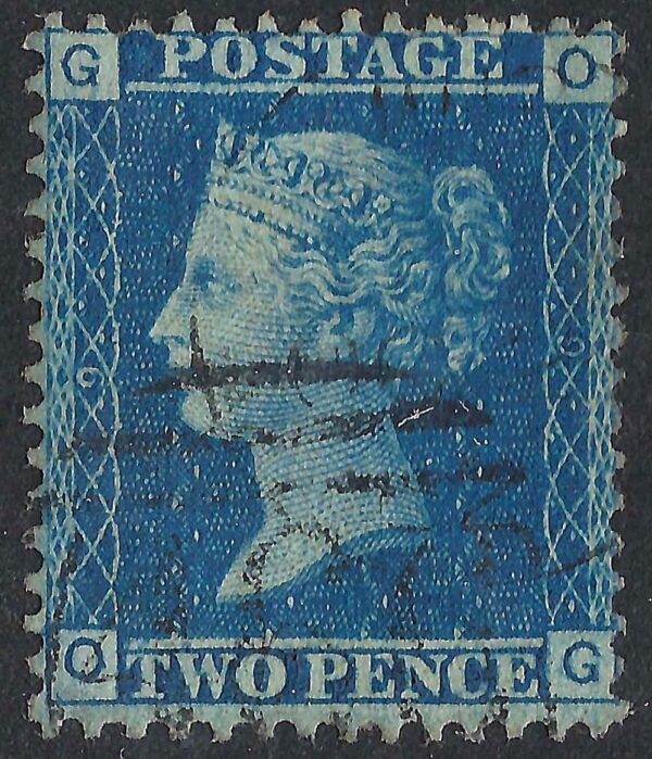 QV sg45 2d blue (Q-G) plate 9 - good used