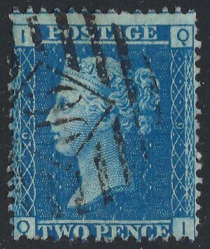 QV sg45 2d blue (Q-I) plate 9 – good used