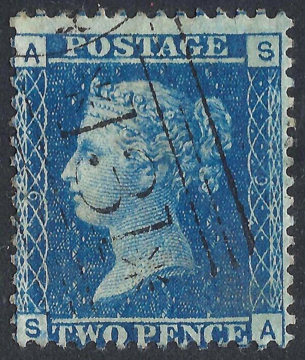 QV sg45 2d blue (S-A) plate 9 - good used