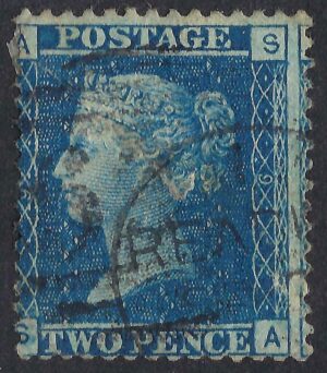 QV sg45 2d blue (S-A) plate 9 - good used