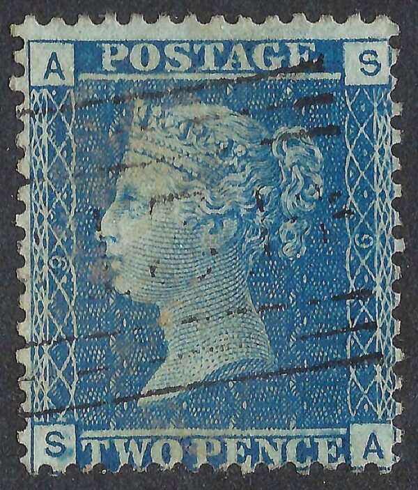 QV sg45 2d blue (S-A) plate 9 - good used