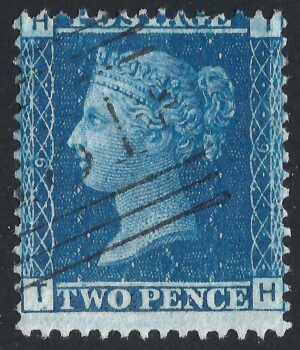 QV sg45 2d blue (T-H) plate 9 – good used