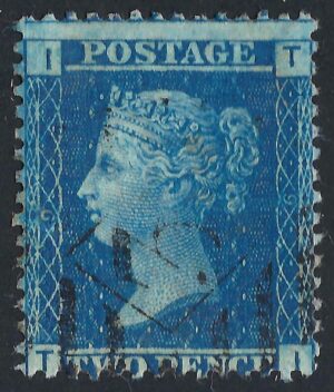 QV sg45 2d blue (T-I) plate 9 – good used