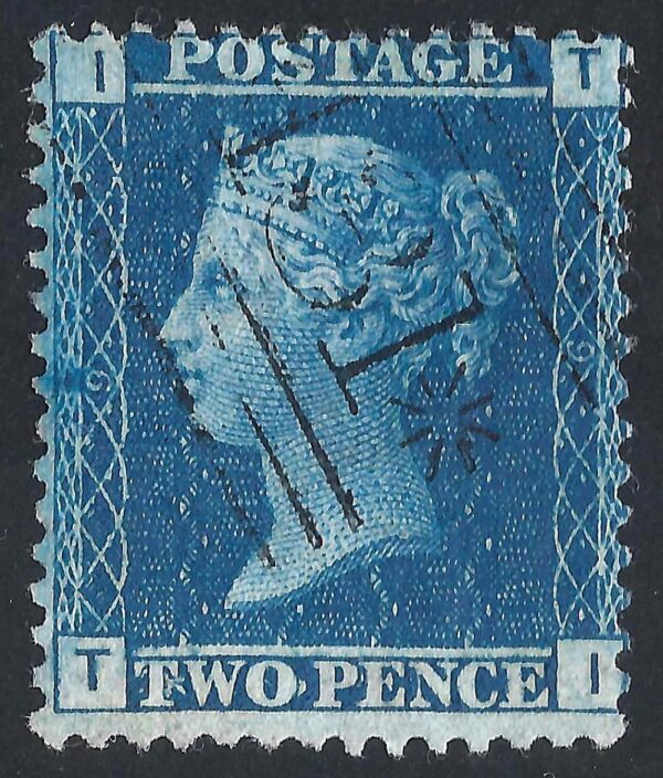 QV sg45 2d blue (T-I) plate 9 – fine used