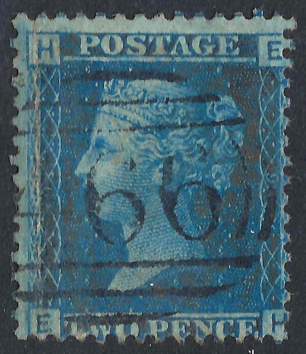 QV sg45 2d blue (E-H) plate 9 - good