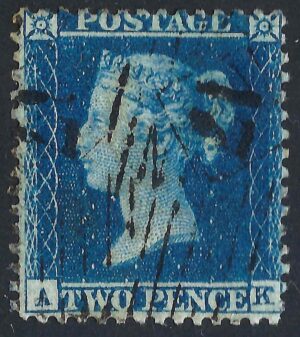 QV sg35 2d blue (A-K) plate 6 – good used