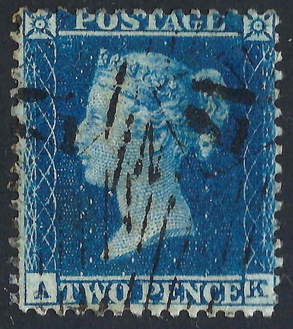QV sg35 2d blue (A-K) plate 6 – good used