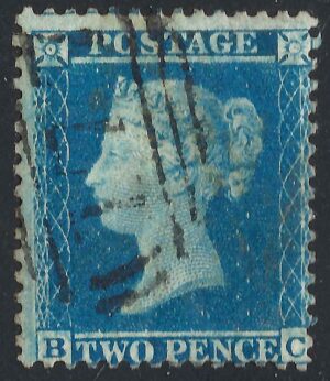 QV sg34 2d blue (B-C) plate 5 – good used