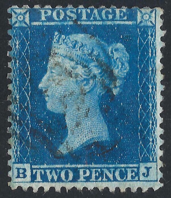 QV sg34 2d blue (B-J) plate 5 – good used