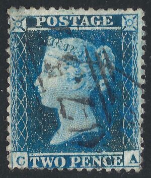 QV sg34 2d blue (C-A) plate 5 – good used