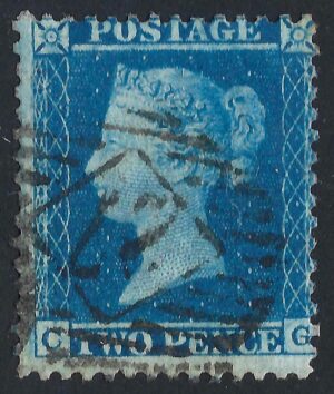 QV sg34 2d blue (C-G) plate 5 - good used