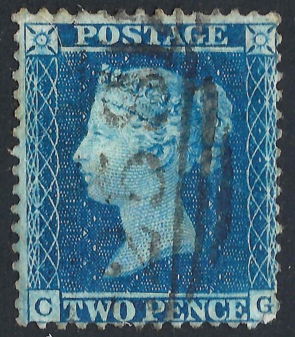QV sg34 2d blue (C-G) plate 5 – good used