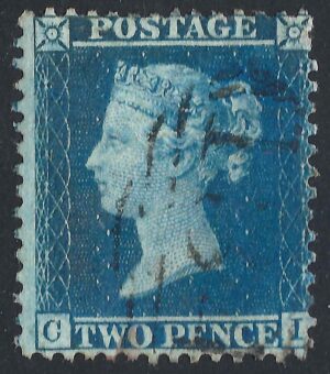 QV sg35 2d blue (C-I) plate 6 – good used