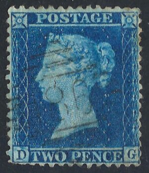 QV sg35 2d blue (D-G) plate 6 – good used