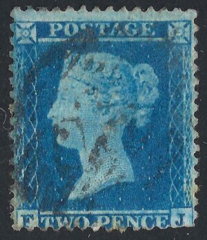 QV sg34 2d blue (F-J) plate 5 - good used