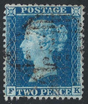 QV sg34 2d blue (F-K) plate 5 - good used