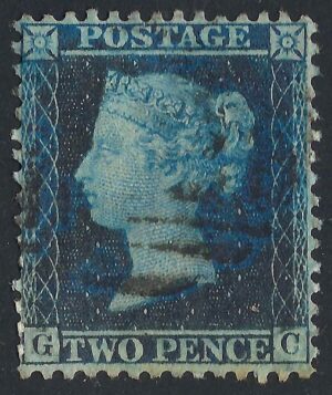 QV sg35 2d blue (G-C) plate 6 – good used
