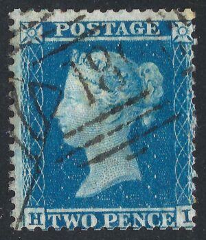 QV sg34 2d blue (H-I) plate 5 - good used
