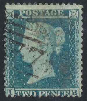 QV sg34 2d blue (I-B) plate 5 – good used