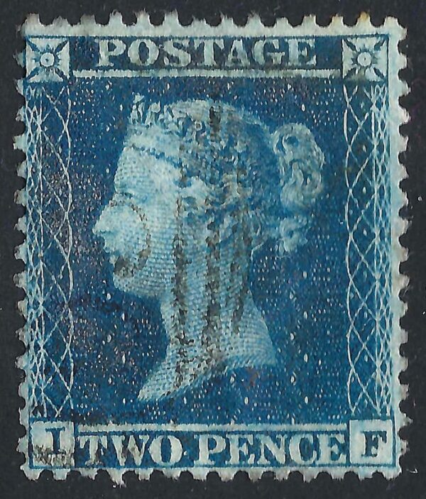 QV sg34 2d blue (I-F) plate 5 – good used