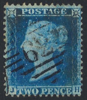 QV sg34 2d blue (J-H) plate 5 – good used