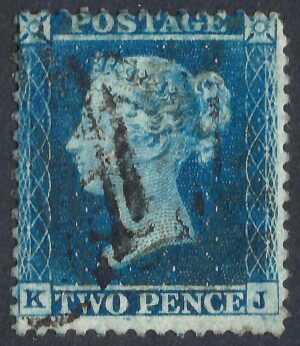 QV sg34 2d blue (K-J) plate 5 - good used