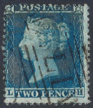 QV sg34 2d blue (L-H) plate 5 - good used
