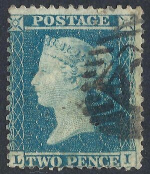 QV sg34 2d blue (L-I) plate 5 - good used