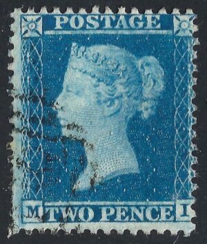 QV sg34 2d blue (M-I) plate 5 – good used