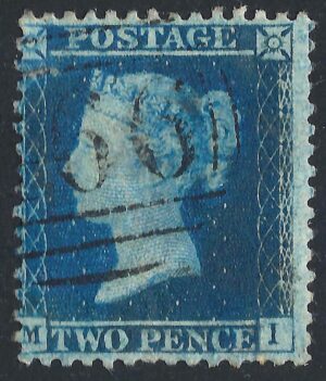 QV sg35 2d blue (M-I) plate 6 – good used