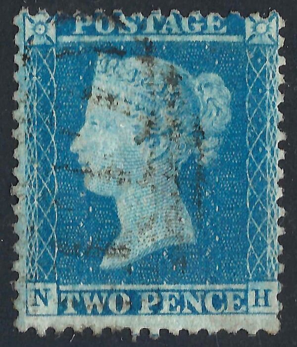 QV sg34 2d blue (N-H) plate 5 – good used