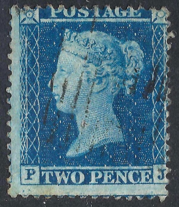 QV sg34 2d blue (P-J) plate 5 – good used