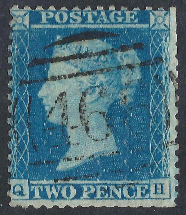 QV sg34 2d blue (Q-H) plate 5 – good used