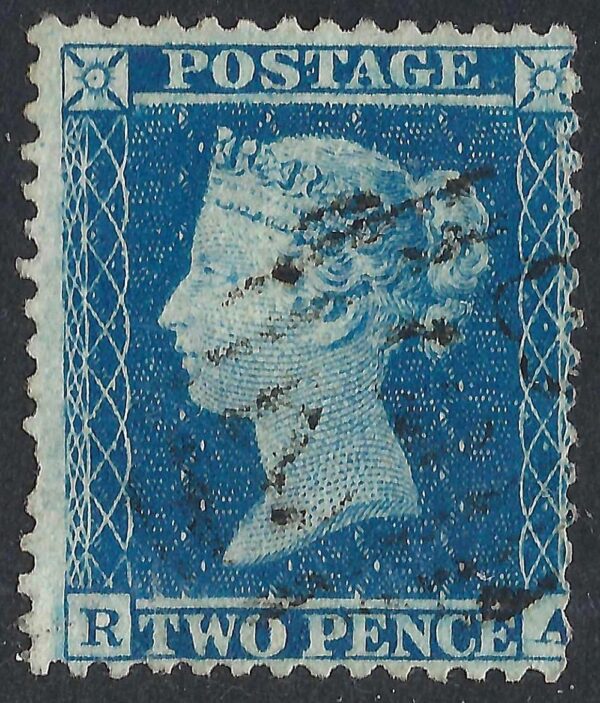 QV sg34 2d blue (R-A) plate 5 – good used