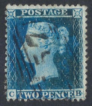 QV sg34 2d blue (C-B) plate 5 – good used