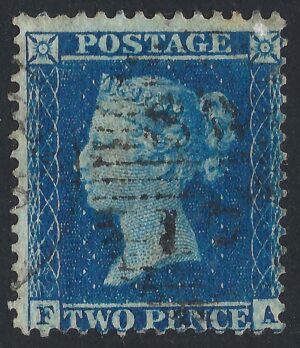 QV sg35 2d blue (F-A) plate 6 – good used