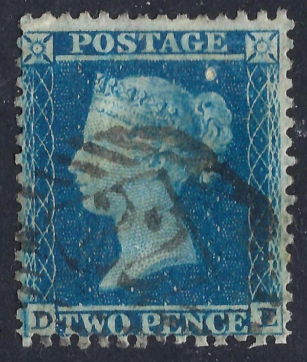 QV sg34 2d blue (D-E) plate 5 – good used