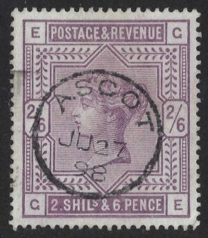 QV sg178 2s6d lilac (C-E) with fine 1898 Ascot cds