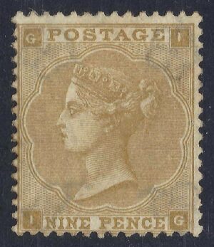 QV sg86 9d bistre (I-G) fine mint example
