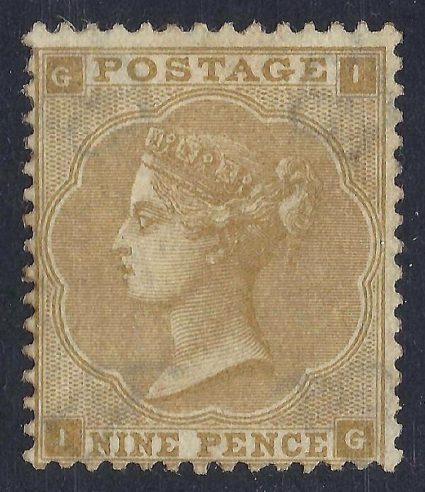 QV sg86 9d bistre (I-G) fine mint example