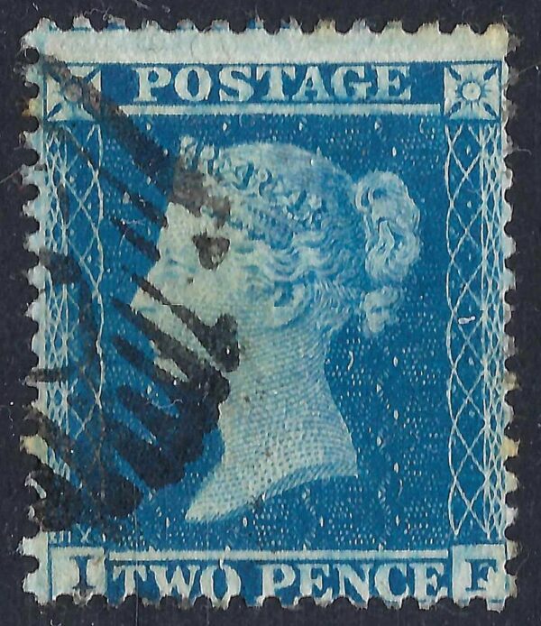 QV sg34 2d blue (I-F) plate 5 – good used